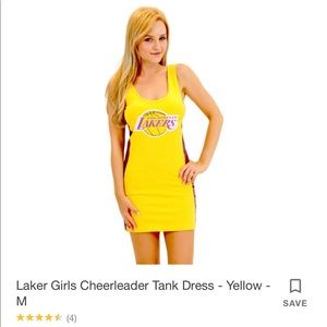Woman’s lakers cheerleader tank dress XL